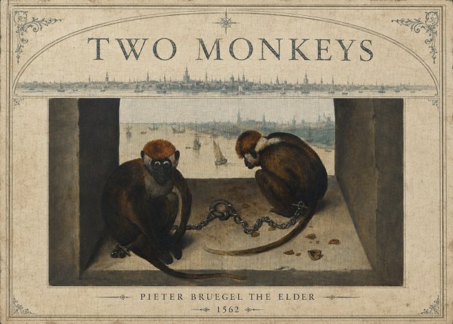 Pieter Bruegel Two Monkeys I No6 - Póster