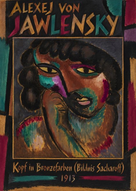 Alexej von Jawlensky Kopf in Bronzefarben (Bildnis Sacharoff) No1 - Póster