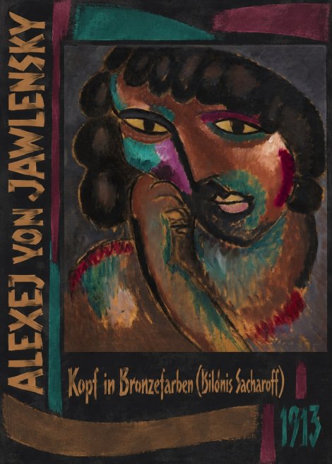 Alexej von Jawlensky Kopf in Bronzefarben (Bildnis Sacharoff) No2 - Póster