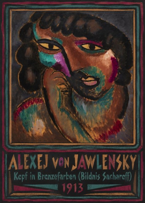 Alexej von Jawlensky Kopf in Bronzefarben (Bildnis Sacharoff) No3 - Póster