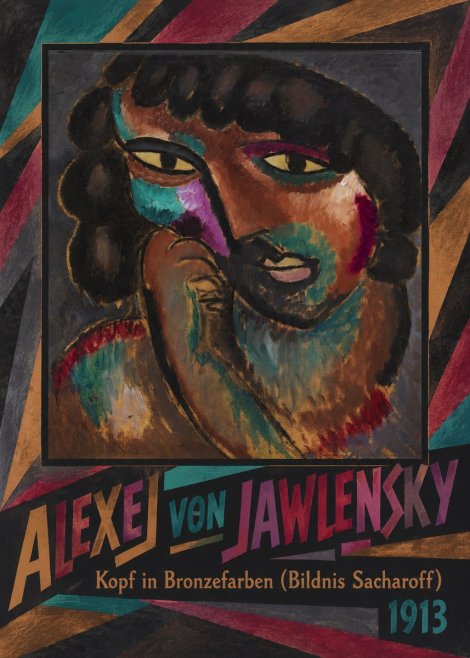 Alexej von Jawlensky Kopf in Bronzefarben (Bildnis Sacharoff) No5 - Póster