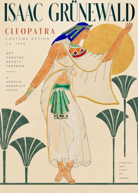 Isaac Grünewald Cleopatra - Costume Design No6 - Póster
