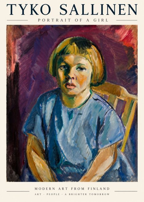 Tyko Sallinen Portrait of a Girl I No1 - Póster