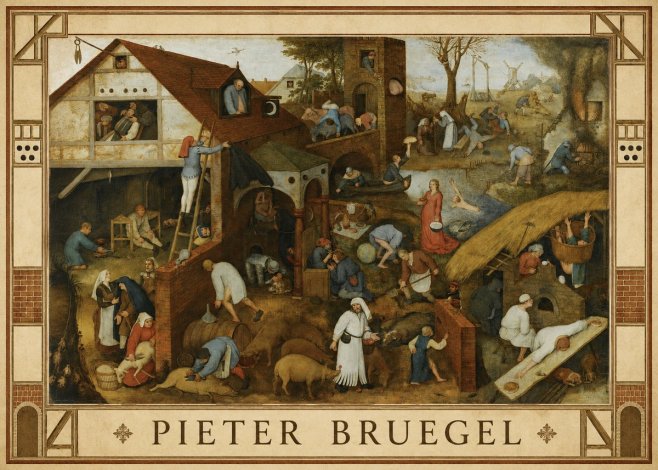 Pieter Bruegel Netherlandish Proverbs I No2 - Póster
