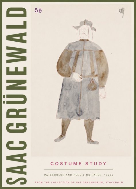 Isaac Grünewald Costume Study I No3 - Póster