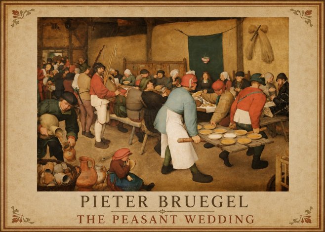 Pieter Bruegel The Peasant Wedding I No1 - Póster