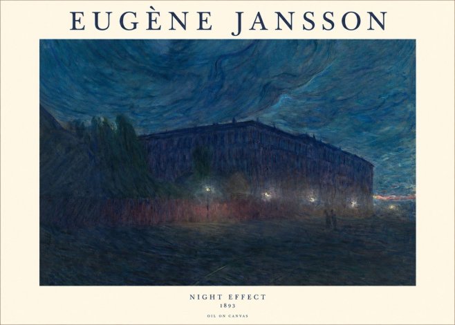 Eugène Jansson Night Effect No1 - Póster