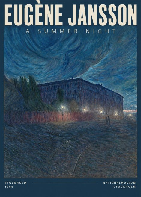 Eugène Jansson Night Effect No3 - Póster