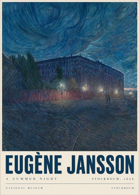 Eugène Jansson Night Effect No6 - Póster