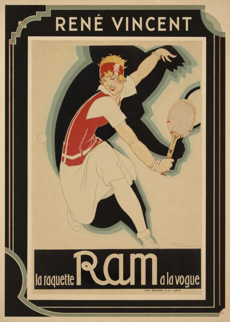 René Vincent Ram La Raquette À La Vogue No1 - Póster