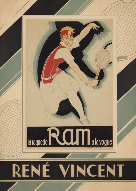 René Vincent Ram La Raquette À La Vogue No3 - Póster