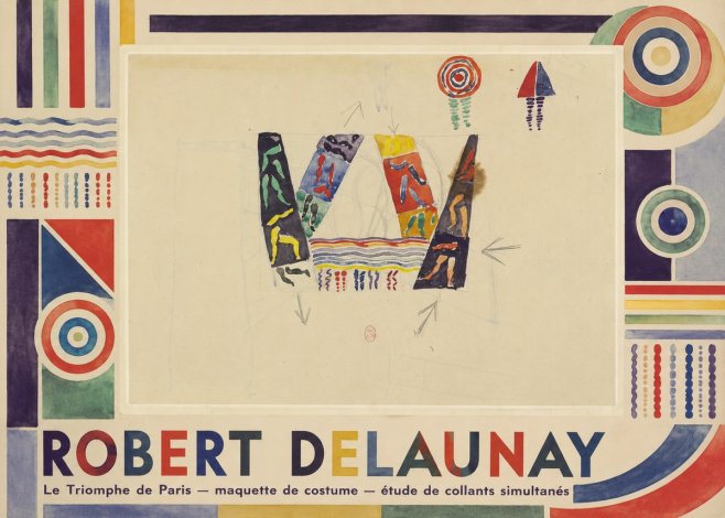 Robert Delaunay Le Triomphe De Paris — Maquette De Costume — Étude De Collants Simultanés No1 - Póster