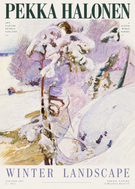 Pekka Halonen Winter Landscape No4 - Póster