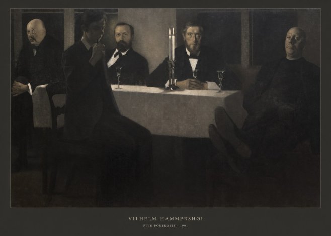 Vilhelm Hammershøi Five Portraits I No6 - Póster