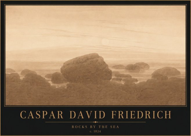 Caspar David Friedrich Rocks by the Sea No4 - Póster