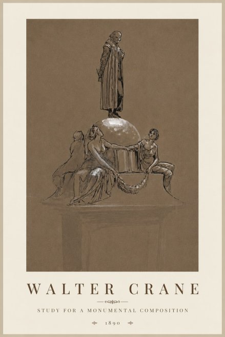 Walter Crane Study for a Monumental Composition No3 - Póster