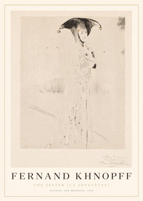 Fernand Khnopff The Jester (La Jongleuse) No1 - Póster