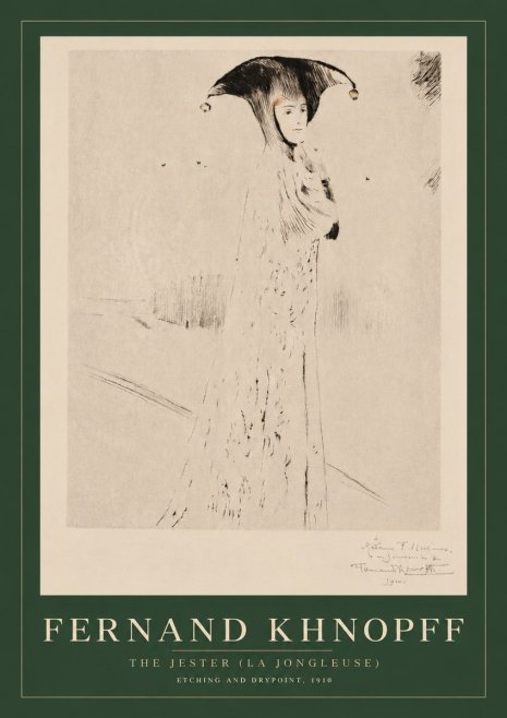 Fernand Khnopff The Jester (La Jongleuse) No3 - Póster