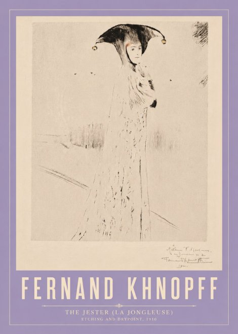 Fernand Khnopff The Jester (La Jongleuse) No4 - Póster