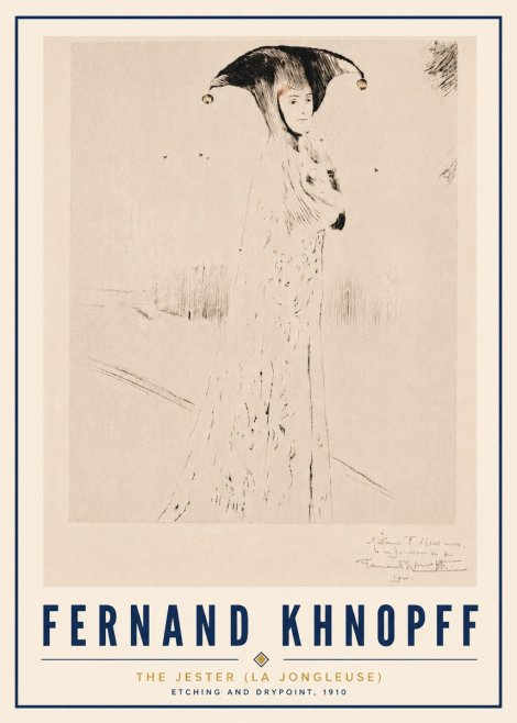 Fernand Khnopff The Jester (La Jongleuse) No5 - Póster