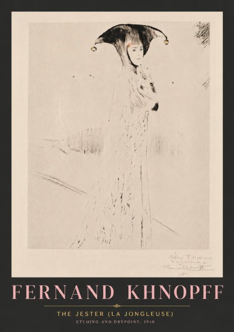 Fernand Khnopff The Jester (La Jongleuse) No6 - Póster