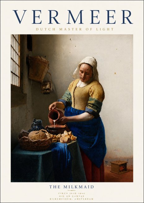 Vermeer The Milkmaid No6 - Póster