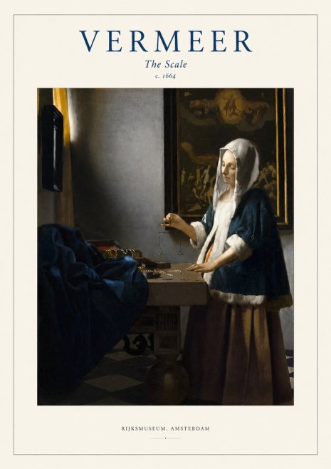 Vermeer The Scale No1 - Póster
