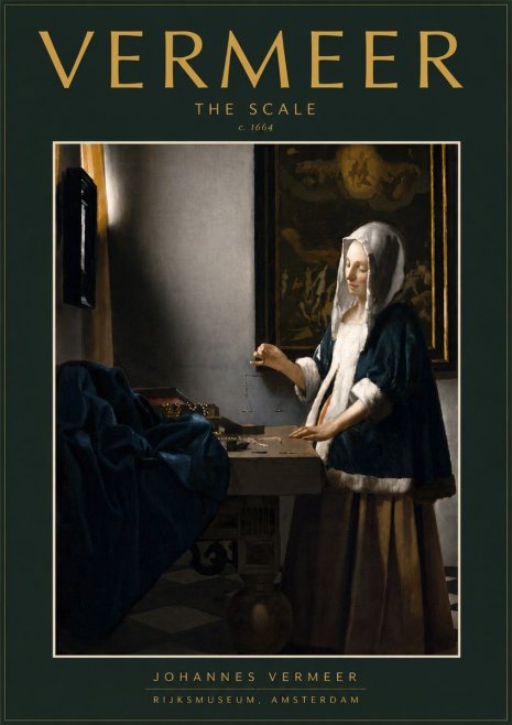 Vermeer The Scale No6 - Póster