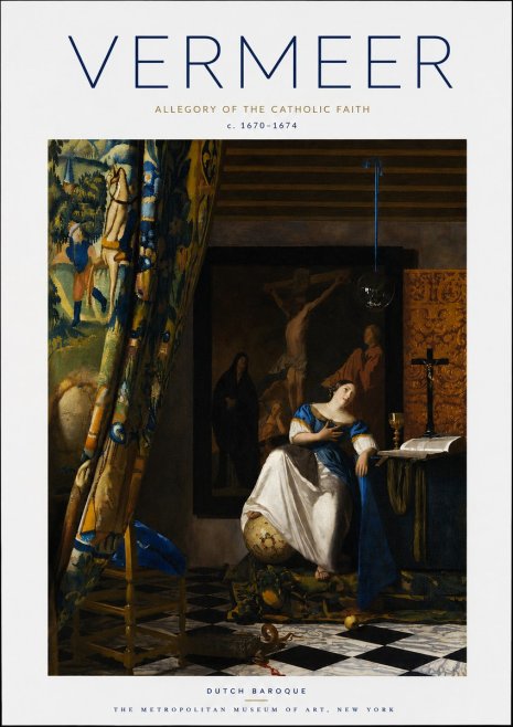 Vermeer Allegory of the Catholic Faith No3 - Póster