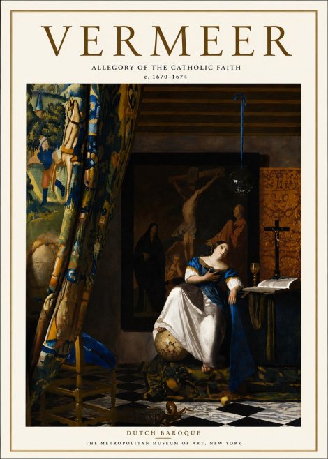 Vermeer Allegory of the Catholic Faith No5 - Póster