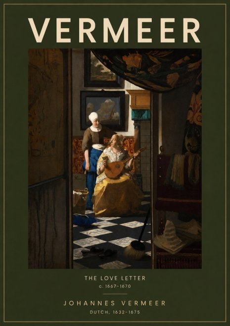 Vermeer The Love Letter No5 - Póster