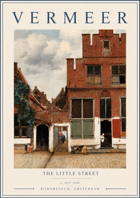 Vermeer The Little Street No3 - Póster