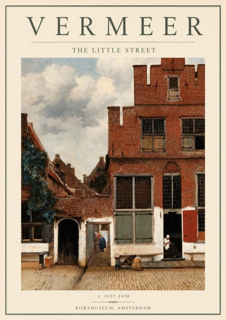 Vermeer The Little Street No4 - Póster