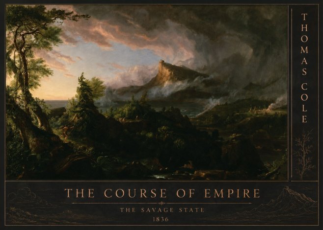 Thomas Cole The Course of Empire: the Savage State I No2 - Póster