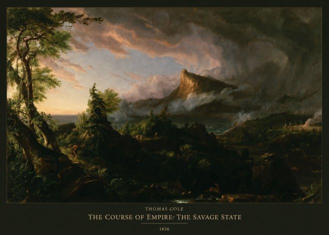 Thomas Cole The Course of Empire: the Savage State I No5 - Póster