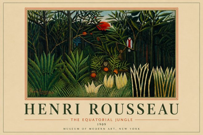 Rousseau The Equatorial Jungle I No6 - Póster