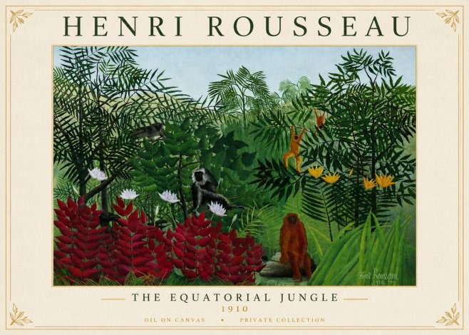 Rousseau The Equatorial Jungle II No5 - Póster