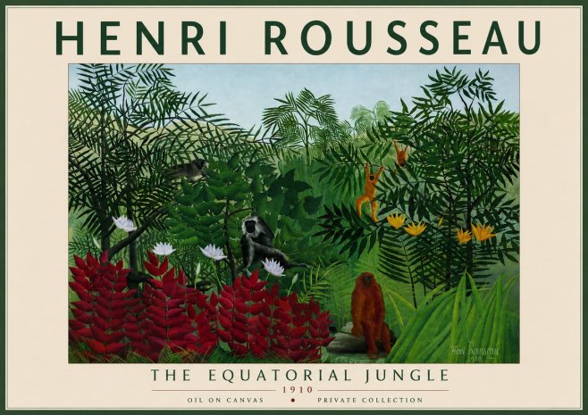 Rousseau The Equatorial Jungle II No6 - Póster