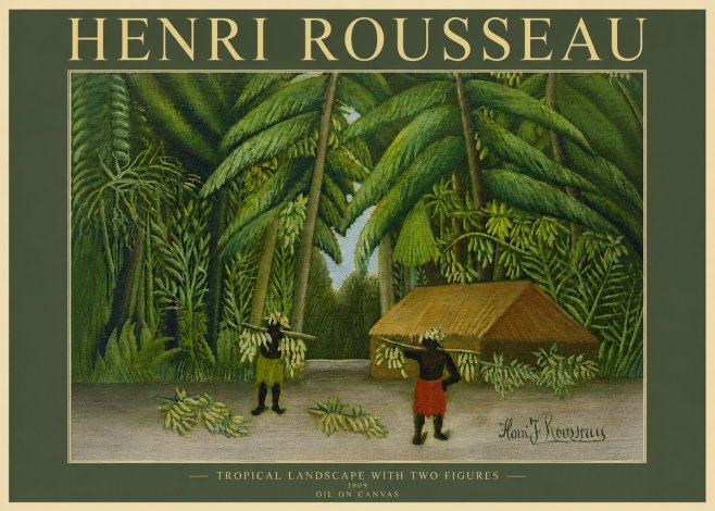 Rousseau Tropical Landscape with Two Figures No5 - Póster