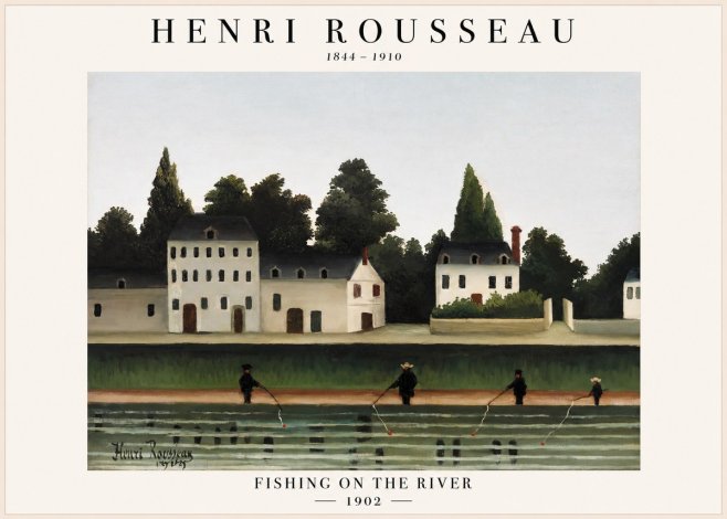 Rousseau Fishing on the River No1 - Póster