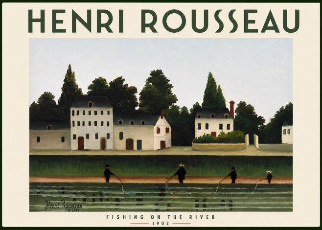 Rousseau Fishing on the River No2 - Póster