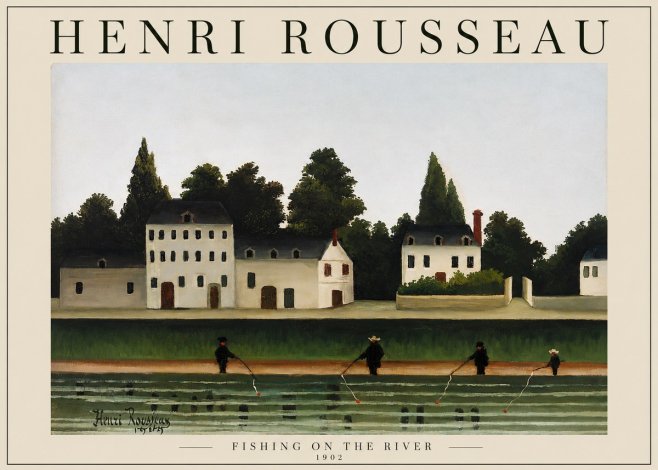 Rousseau Fishing on the River No3 - Póster