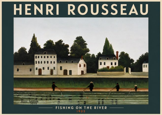 Rousseau Fishing on the River No5 - Póster
