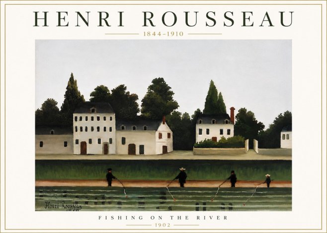 Rousseau Fishing on the River No6 - Póster