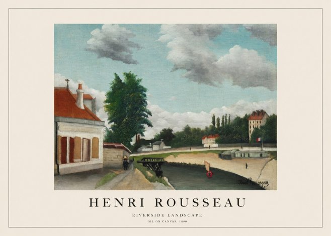 Rousseau Riverside Landscape No1 - Póster