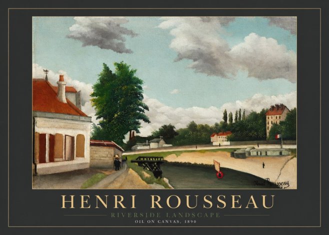 Rousseau Riverside Landscape No2 - Póster