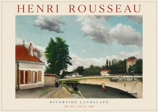 Rousseau Riverside Landscape No3 - Póster