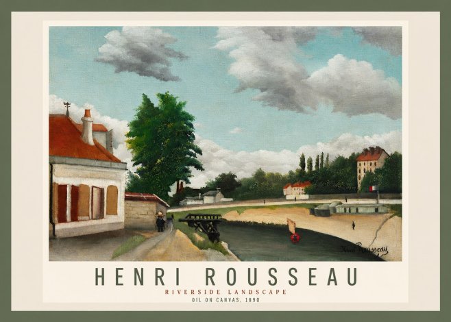 Rousseau Riverside Landscape No4 - Póster