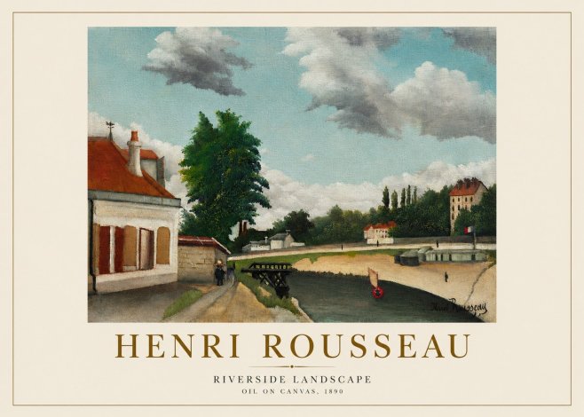 Rousseau Riverside Landscape No5 - Póster