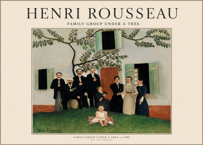 Rousseau Family Group Under a Tree No1 - Póster